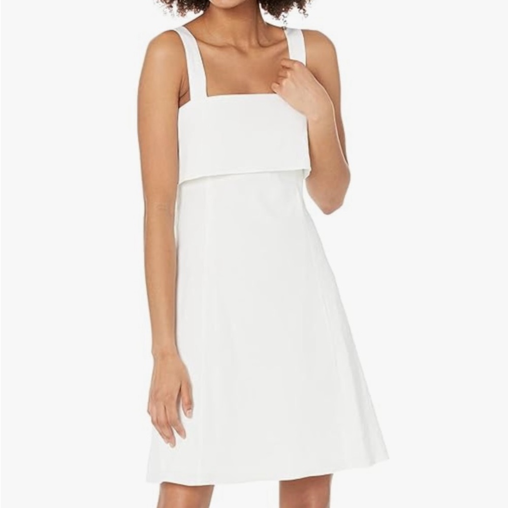 Theory white linen dress